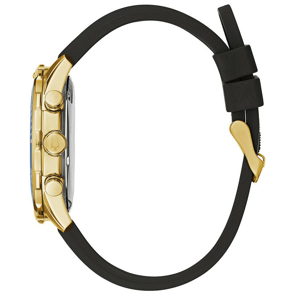 Bulova Bulova Sports 98A244,  сша мужские часы на браслете силикон боковой вид