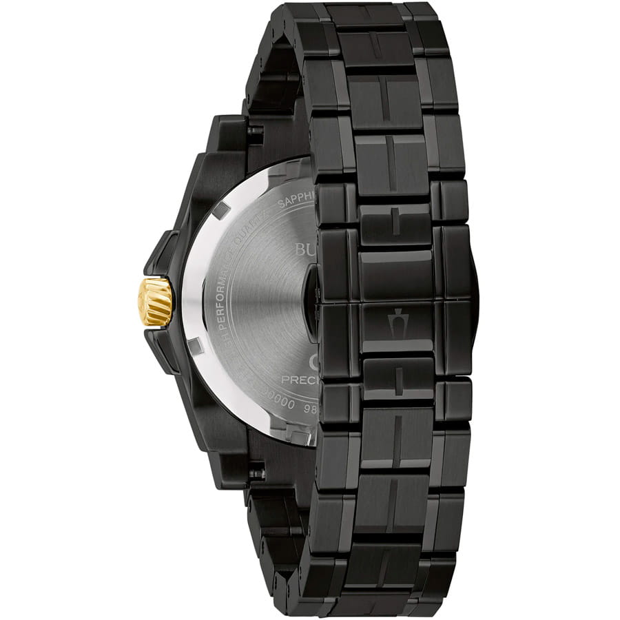 Bulova Bulova Precisionist 98B408,  сша мужские часы на браслете нержавеющая сталь с ip-покрытием боковой вид