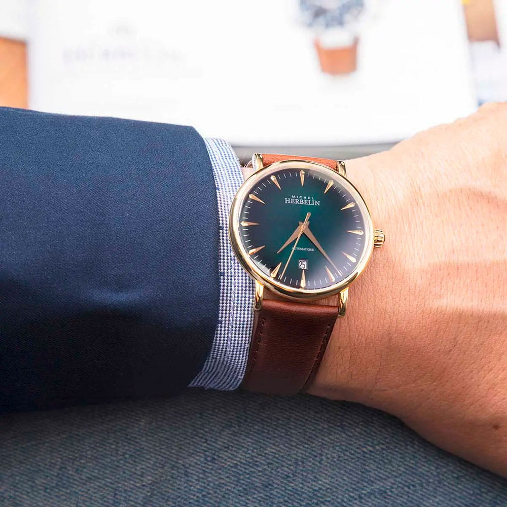 Оригинальные часы Herbelin Herbelin Inspiration 1647P16BR механические калибр механизма  общий вид