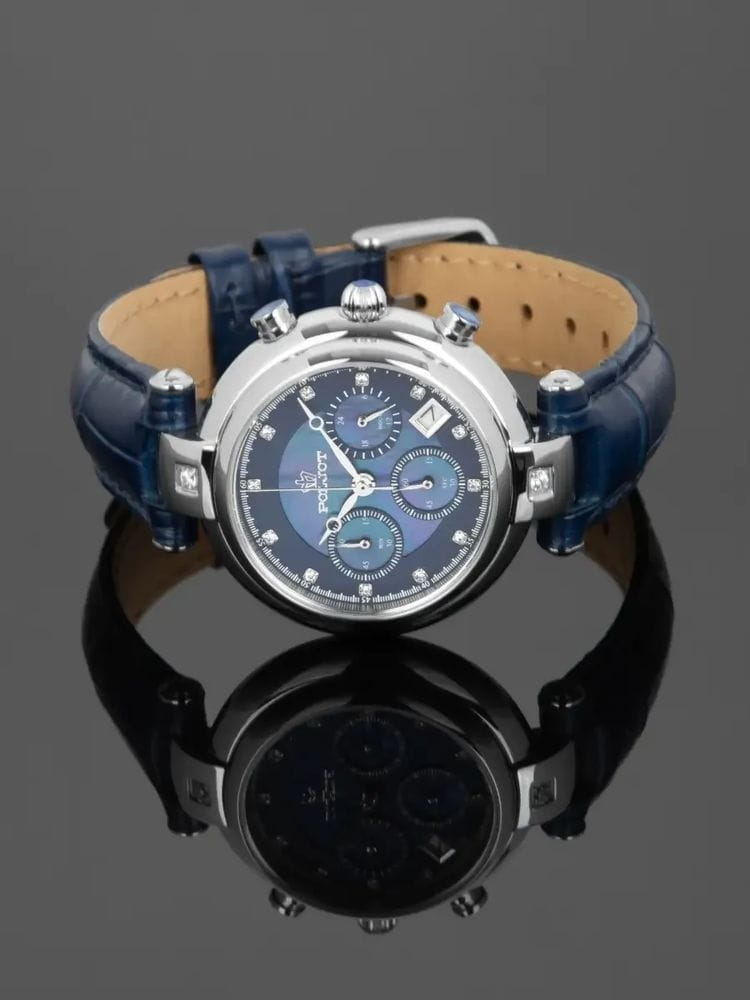 Полет Полет Майя FS20.671007,  россия женские часы на браслете кожаный боковой вид