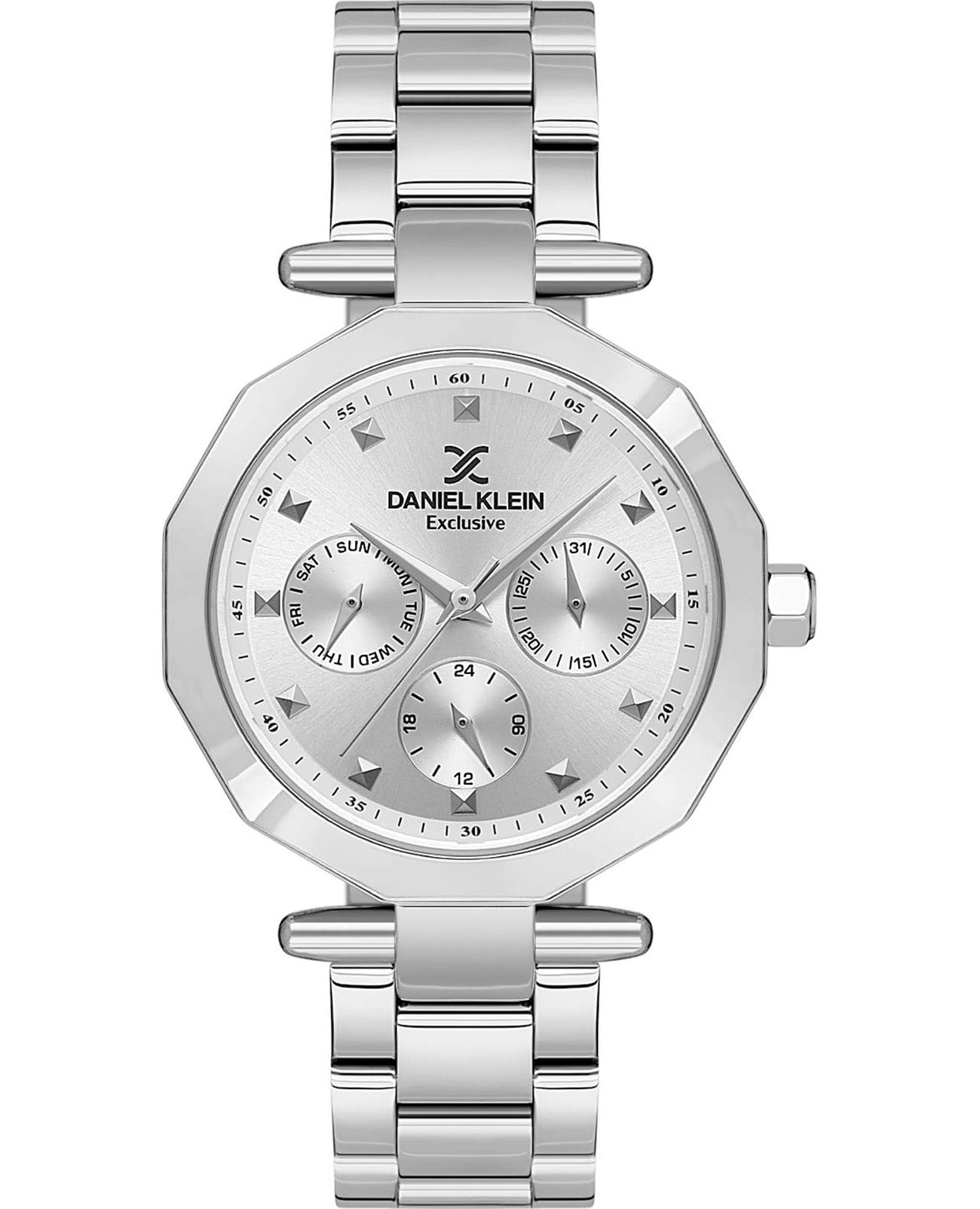 Daniel Klein Daniel Klein Exclusive DK.1.13605-1  DK.1.13605-1 кварцевые женские часы серебристый циферблат, браслет нержавеющая сталь — вид спереди