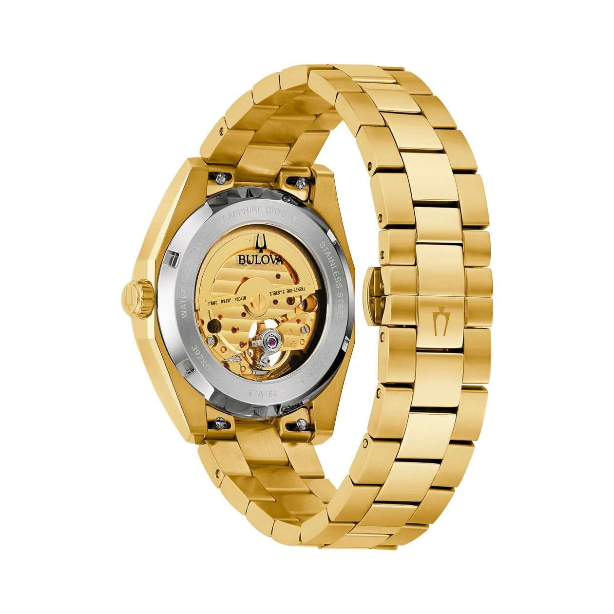 Bulova Bulova Surveyor 97A182,  сша мужские часы на браслете нержавеющая сталь с ip-покрытием боковой вид