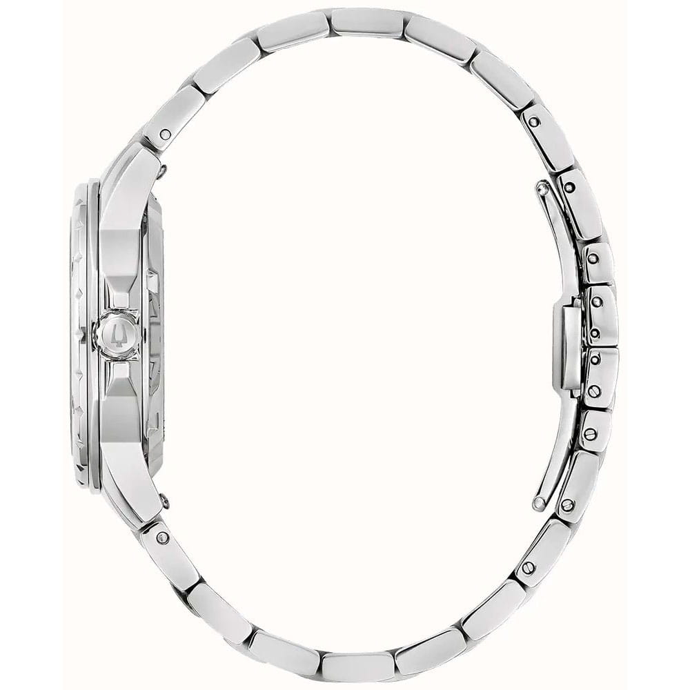 Bulova Bulova Automatic Ladies 98L317,  сша женские часы на браслете нержавеющая сталь боковой вид