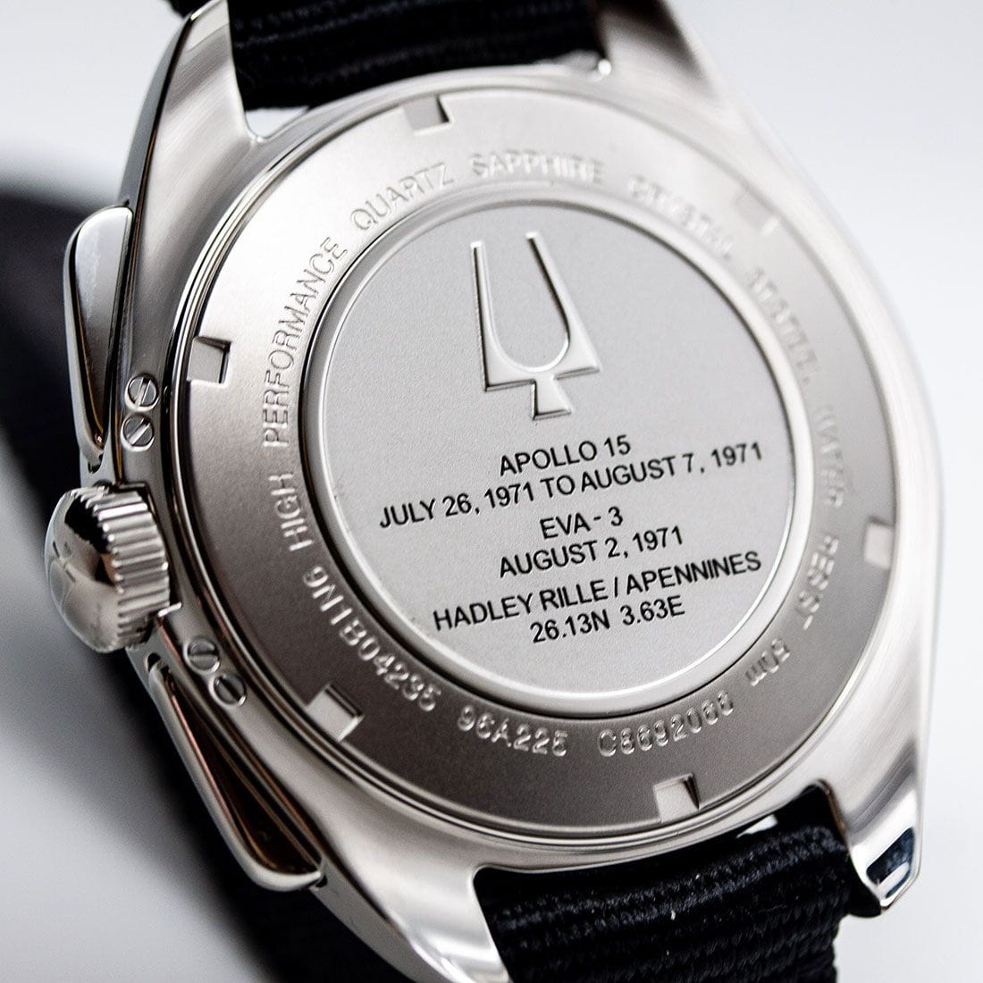 Bulova Bulova Lunar Pilot Chronograph 96A225 мужские часы черный циферблат на запястье