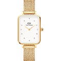 Daniel Wellington Daniel Wellington Quadro DW00100599  DW00100599 кварцевые женские часы  белый циферблат, браслет сталь c pvd покрытием — вид спереди