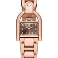 Fossil Fossil Harwell ES5328  ES5328 кварцевые женские часы  коричневый циферблат, браслет нержавеющая сталь с ip-покрытием — вид спереди