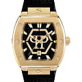 Philipp Plein Philipp Plein The Hexagon Phantom PWPUA0424  PWPUA0424 кварцевые женские часы  черный циферблат, браслет силикон — вид спереди