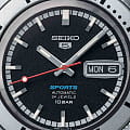 Seiko Seiko 5 Sports SRPL05K1 механические мужские часы часы, крупный план черный циферблат