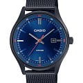Casio Casio Collection MTP-E710MB-2AVDF (MTP-E710MB-2A)  MTP-E710MB-2A кварцевые мужские часы  синий циферблат, браслет сталь с ip покрытием — вид спереди