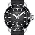 Tissot Tissot Seastar 2000 Professional Powermatic 80 T120.607.17.441.00 Seastar 2000 T1206071744100 механические мужские часы  черный циферблат, браслет каучук — вид спереди