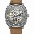 Kenneth Cole Kenneth Cole Mechanical KCWGE0020701  KCWGE0020701 механические мужские часы  серый циферблат, браслет кожаный — вид спереди