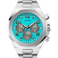Guess Guess Empire GW0489G3  GW0489G3 кварцевые мужские часы  бирюзовый циферблат, браслет нержавеющая сталь — вид спереди