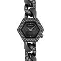 Philipp Plein Philipp Plein The Hexagon Groumette PWWBA0423  PWWBA0423 кварцевые женские часы  черный циферблат, браслет нержавеющая сталь с ip-покрытием — вид спереди