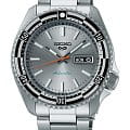 Seiko Seiko 5 Sports SRPK09K1  SRPK09K1 механические мужские часы  серый циферблат, браслет нержавеющая сталь — вид спереди