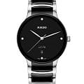 Rado Rado Centrix Diamonds R30021712  R30021712 кварцевые мужские часы  черный циферблат, браслет сталь + высокотехнологичная керамика — вид спереди