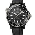 Omega Omega Seamaster Diver 300M 210.92.44.20.01.001  Diver 300m 21092442001001 механические мужские часы  черный циферблат, браслет каучук — вид спереди
