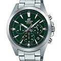 Casio Casio Edifice EFV-630D-3AVUDF (EFV-630D-3A) EFV EFV-630D-3A кварцевые мужские часы  зеленый циферблат, браслет нержавеющая сталь — вид спереди