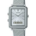 Casio Casio Collection MTP-B205M-7E  MTP-B205M-7E кварцевые мужские часы  серебристый циферблат, браслет нержавеющая сталь — вид спереди
