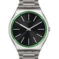 Swatch Swatch Skin Irony 42 SS07S128G  SS07S128G кварцевые женские часы  черный циферблат, браслет нержавеющая сталь — вид спереди