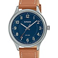 Casio Casio Collection MTP-B160L-2BVDF (MTP-B160L-2B)  MTP-B160L-2BV кварцевые мужские часы  синий циферблат, браслет кожаный — вид спереди