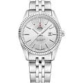 Swiss Military by Chrono Swiss Military by Chrono SM34066.02 сверхточные  SM34066.02 кварцевые женские часы  серебристый циферблат, браслет нержавеющая сталь — вид спереди