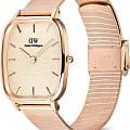 Daniel Wellington Daniel Wellington Marlon Wire Linen Rose Gold DW00100815  наручные женские часы фото под углом.