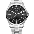 Maurice Lacroix Maurice Lacroix Pontos Day Date PT6358-SS002-330-1  PT6358-SS002-330-1 механические мужские часы  черный циферблат, браслет нержавеющая сталь — вид спереди