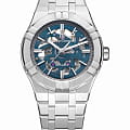 Maurice Lacroix Maurice Lacroix Aikon Automatic Skeleton AI6007-SS002-031-1  AI6007-SS002-031-1 механические мужские часы  синий циферблат, браслет нержавеющая сталь — вид спереди