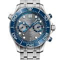 Omega Omega Seamaster Diver 300M 210.30.44.51.06.001 Diver 300m 21030445106001 механические мужские часы  серый циферблат, браслет нержавеющая сталь — вид спереди