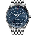 Breitling Breitling Navitimer Automatic 41 A17326161C1A1  A17326161C1A1 механические мужские часы  синий циферблат, браслет нержавеющая сталь — вид спереди