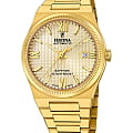 Festina Festina Swiss Made F20032/2  F20032/2 механические мужские часы  желтый циферблат, браслет нержавеющая сталь с ip-покрытием — вид спереди