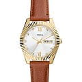 Fossil Fossil Scarlette ES5184  ES5184 кварцевые женские часы  белый циферблат, браслет кожаный — вид спереди