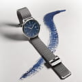 Maurice Lacroix Maurice Lacroix Eliros Date EL1118-SS00E-420-C кварцевые мужские часы часы, крупный план синий циферблат