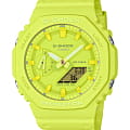 Casio Casio G-Shock GA-2100-9A9DR (GA-2100-9A9) GA-2100 GA-2100-9A9DR электронные мужские часы  желтый циферблат, браслет пластик — вид спереди