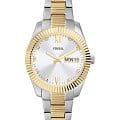Fossil Fossil Scarlette ES5198  ES5198 кварцевые женские часы  серебристый циферблат, браслет нержавеющая сталь с ip-покрытием — вид спереди