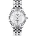 Tissot Tissot Carson Automatic Lady T122.207.11.031.00 Carson T1222071103100 механические женские часы  белый циферблат, браслет нержавеющая сталь — вид спереди