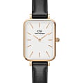 Daniel Wellington Daniel Wellington Quadro Pressed Sheffeld DW00100434  DW00100434 кварцевые женские часы  белый циферблат, браслет кожаный — вид спереди