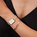 Daniel Wellington Daniel Wellington Quadro Pressed Evergold DW00100556  наручные женские часы фото под углом.