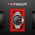 Tissot T1414171105700 наручные мужские часы застежка крупным планом