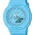 Casio Casio G-Shock GA-2100-2A2DR (GA-2100-2A2) GA-2100 GA-2100-2A2DR электронные мужские часы  голубой циферблат, браслет пластик — вид спереди