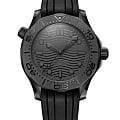 Omega Omega Seamaster Diver 300M 210.92.44.20.01.003 Diver 300m 21092442001003 механические мужские часы  черный циферблат, браслет каучук — вид спереди