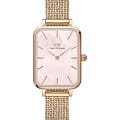 Daniel Wellington Daniel Wellington Quadro Pressed Unitone DW00100510  DW00100510 кварцевые женские часы  золотой циферблат, браслет нержавеющая сталь — вид спереди