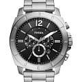 Fossil Fossil Privateer BQ2757  BQ2757 кварцевые мужские часы  черный циферблат, браслет нержавеющая сталь — вид спереди