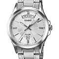 Casio Casio Collection MTP-1381D-7AVDF (MTP-1381D-7A)  MTP-1381D-7A кварцевые мужские часы  серебристый циферблат, браслет нержавеющая сталь — вид спереди