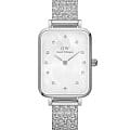 Daniel Wellington Daniel Wellington Quadro DW00100580  DW00100580 кварцевые женские часы  белый циферблат, браслет нержавеющая сталь — вид спереди