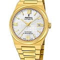 Festina Festina Swiss Made F20032/1  F20032/1 механические мужские часы  белый циферблат, браслет нержавеющая сталь с ip-покрытием — вид спереди