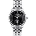 Tissot Tissot Carson Automatic Lady T122.207.11.051.00 Carson T1222071105100 механические женские часы  черный циферблат, браслет нержавеющая сталь — вид спереди