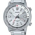 Casio Casio Collection MTD-130D-7AVDF (MTD-130D-7A)  MTD-130D-7A кварцевые мужские часы  серебристый циферблат, браслет нержавеющая сталь — вид спереди