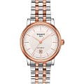 Tissot Tissot Carson Premium Lady T122.207.22.031.01 Carson T1222072203101 механические женские часы  серебристый циферблат, браслет сталь c pvd покрытием — вид спереди