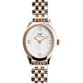 Daniel Wellington Daniel Wellington Ophelia Mini Two Tone Rose Gold DW00100810  DW00100810 кварцевые женские часы  белый циферблат, браслет нержавеющая сталь с pvd-покрытием — вид спереди